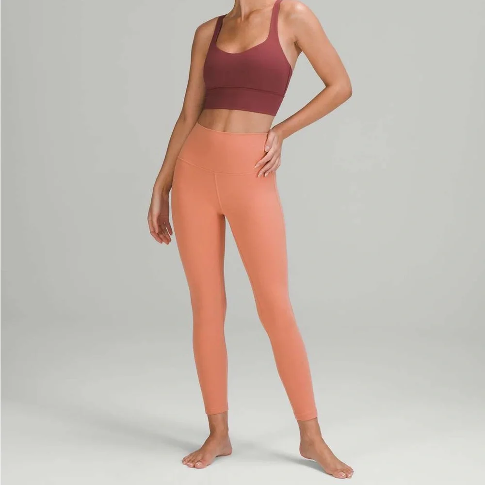lululemon athletica High-Rise Leggings in Peach and Burgundy